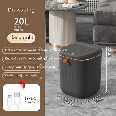 Smart Trash Can With Lid For Bedroom And Living Room Kitchen Storage Box Trash Can Induction Small Car Box Automatic Smart Dustbin Smart Trash Bin Eureka Online Store