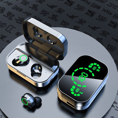 YD03 Wireless Bluetooth Headset TWS Large Screen Smart Digital Display In Ear Breathing Light Eureka Online Store
