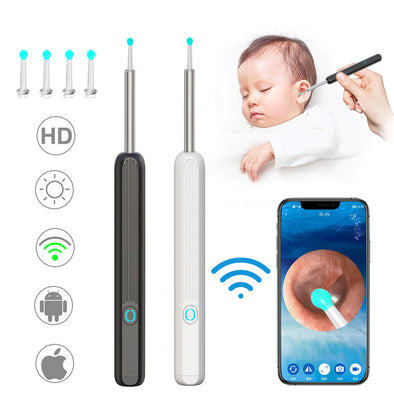 NE3 Ear Cleaner Otoscope Ear Wax Removal Tool With Camera LED Light Wireless Ear Endoscope Ear Cleaning Kit For I-phone Eureka Online Store