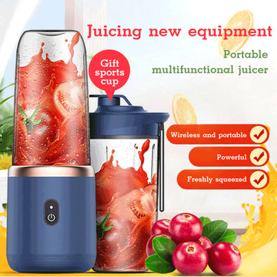 6blade Portable Blender Mini Juicer Cup Extractor Smoothie USB Charging Fruit Squeezer Blender Food Mixer Ice Crusher Portable Juicer Machine Eureka Online Store