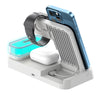 4 In 1 Multifunction Wireless Charger Station With Alarm Clock Display Foldable Wireless Charger Stand With RGB Night Light Eureka Online Store