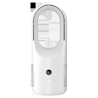 Electric Bladeless Fan Cooler Desktop Portable Usb Rechargable Air Cooling Fan Wireless Led Display Silent 360 Circulation Eureka Online Store