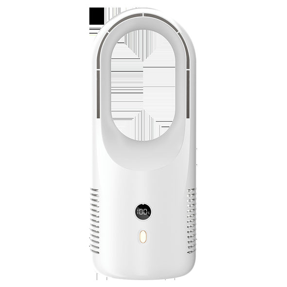 Electric Bladeless Fan Cooler Desktop Portable Usb Rechargable Air Cooling Fan Wireless Led Display Silent 360 Circulation Eureka Online Store